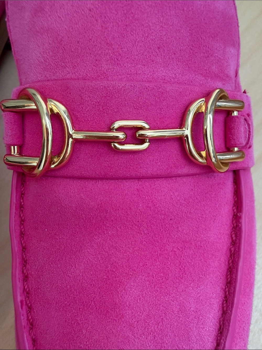 NWT STUART WEITZMAN Owen Buckle Loafer in Peonia Hot Pink Size 7 - Picture 12 of 12